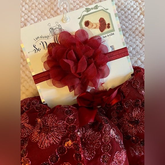 SOLD ❌GORGEOUS Burgundy Tutu Photo Op Set - Picture 4 of 4